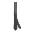 Giorgio Armani Silk Herringbone Tie In Gray