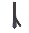 Giorgio Armani Silk Jacquard Monogram Tie In Brown