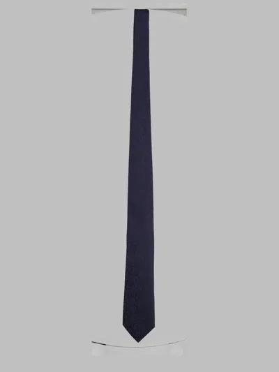 Giorgio Armani Silk Logo Jacquard Tie In Brown