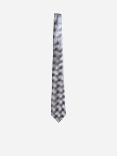 Giorgio Armani Silk Jacquard Tie In Multicolor