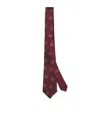 Giorgio Armani Jacquard Silk Tie In Red
