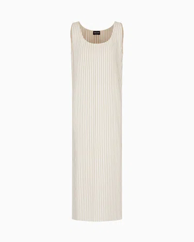 Giorgio Armani Silk Jersey And Suede Dress