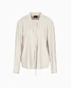 Giorgio Armani Silk Jersey And Suede Jacket