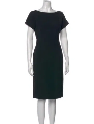 Pre-owned Giorgio Armani Silk Knee-length Dress In Black