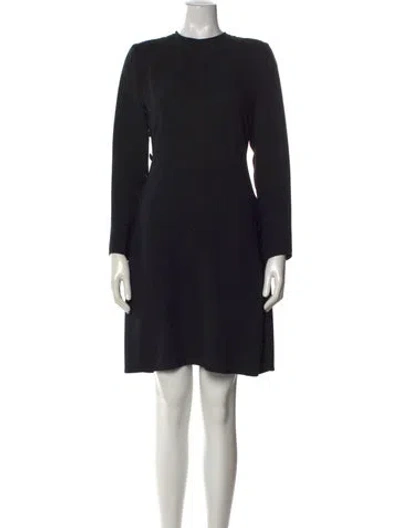 Pre-owned Giorgio Armani Silk Knee-length Dress In Black