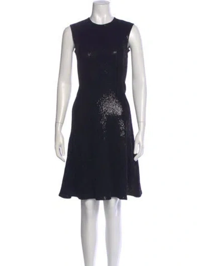 Pre-owned Giorgio Armani Silk Knee-length Dress In Blue