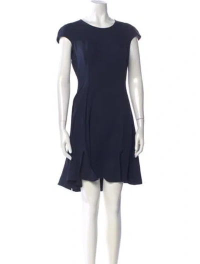 Pre-owned Giorgio Armani Silk Knee-length Dress In Blue
