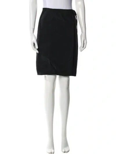 Pre-owned Giorgio Armani Silk Knee-length Skirt In Blue