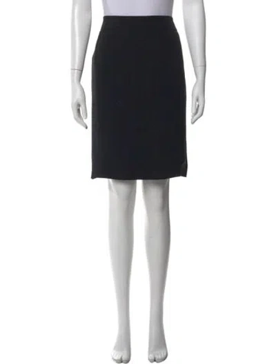 Pre-owned Giorgio Armani Silk Knee-length Skirt In Gray