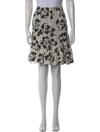 Pre-owned Giorgio Armani Silk Knee-length Skirt In Gray