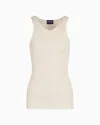 Giorgio Armani Silk Knit Top In Beige