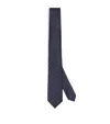 Giorgio Armani Silk Logo Tie In Blue
