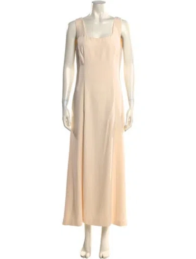 Pre-owned Giorgio Armani Silk Long Dress In Neutral