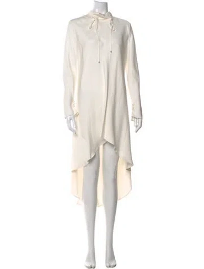 Pre-owned Giorgio Armani Silk Long Dress In Neutral