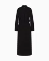 Giorgio Armani Silk Long Dress In Black