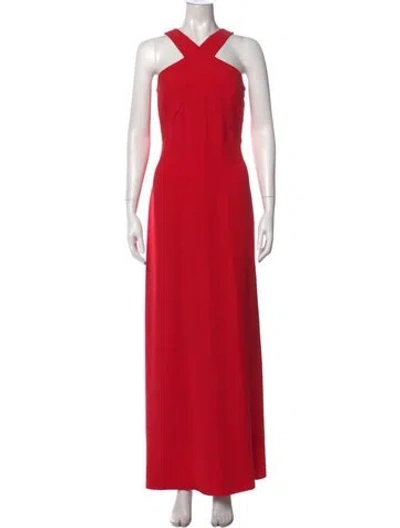 Pre-owned Giorgio Armani Silk Long Dress In Pink