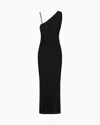 Giorgio Armani Silk Long Dress With Rhinestone Embroidery