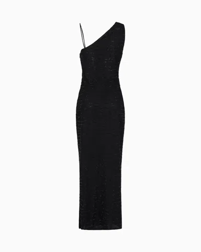 Giorgio Armani Silk Long Dress With Rhinestone Embroidery