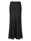 Giorgio Armani Silk Maxi Skirt In Black