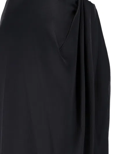 Giorgio Armani Silk Maxi Skirt In Black