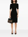 Giorgio Armani Silk Midi Dress In Black
