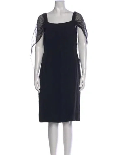 Pre-owned Giorgio Armani Silk Mini Dress In Black