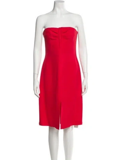 Pre-owned Giorgio Armani Silk Mini Dress In Red