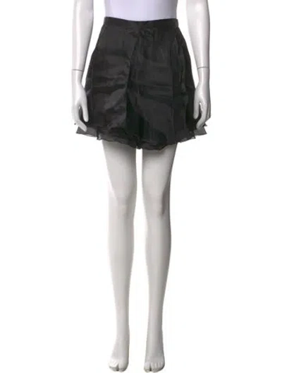 Pre-owned Giorgio Armani Silk Mini Shorts In Black