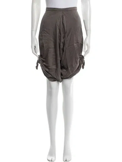 Pre-owned Giorgio Armani Silk Mini Shorts In Grey