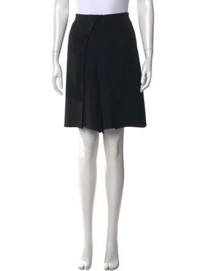 Pre-owned Giorgio Armani Silk Mini Skirt In Black