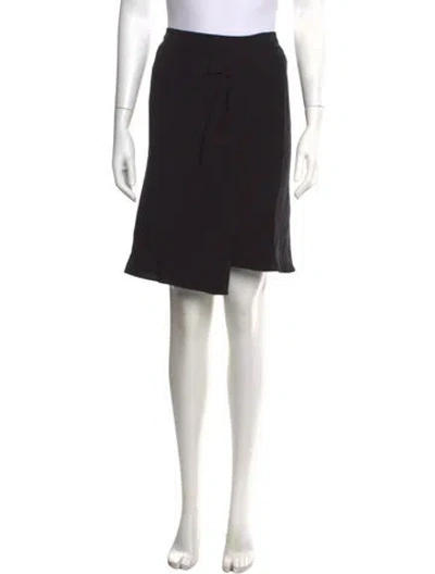 Pre-owned Giorgio Armani Silk Mini Skirt In Black