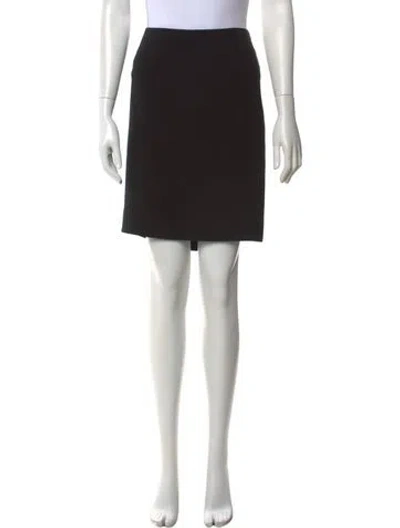Pre-owned Giorgio Armani Silk Mini Skirt In Black