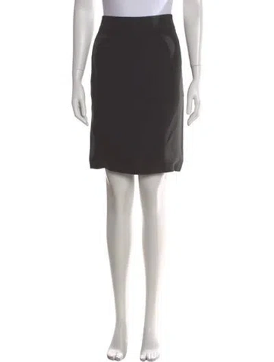 Pre-owned Giorgio Armani Silk Mini Skirt In Gray