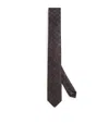 Giorgio Armani Silk Monogram Stripe Jacquard Tie In Blue