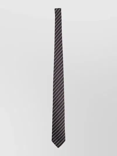 Giorgio Armani Silk Neckwear Bow Tie And Stripes Diagonal In Blue