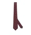 Giorgio Armani Silk Paisley Jacquard Tie In Brown