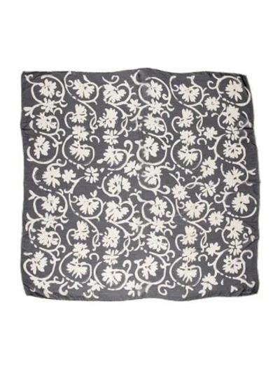Pre-owned Giorgio Armani Silk Paisley Print Scarf In Black