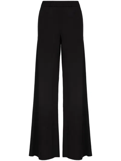 Giorgio Armani Silk Pants In Black