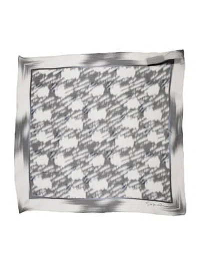 Pre-owned Giorgio Armani Silk Printed Pareo In White