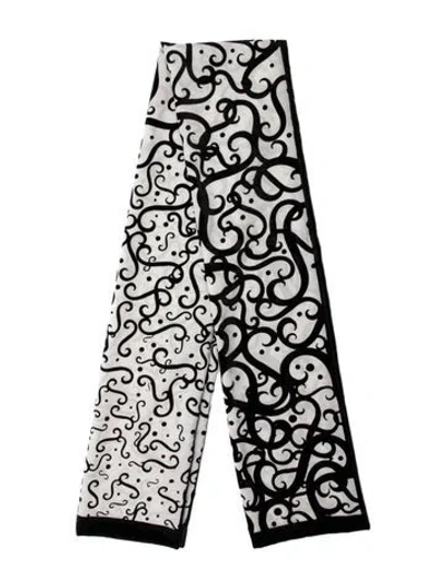 Pre-owned Giorgio Armani Silk Printed Scarf In Multi