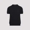 Giorgio Armani Crewneck Short-sleeved Knit Jumper In Ubwf Blu Notte