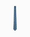 Giorgio Armani Silk Regimental Jacquard Tie In Blue