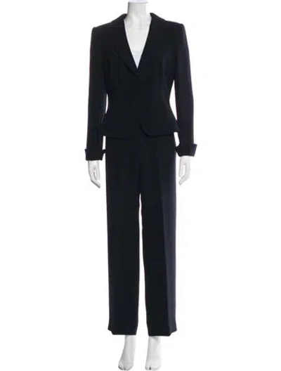 Pre-owned Giorgio Armani Silk Ruffle Embellishment Pantsuit In Multi