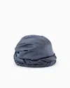 Giorgio Armani Silk Satin Hat In Gray
