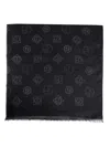 Giorgio Armani Silk Scarf In Black