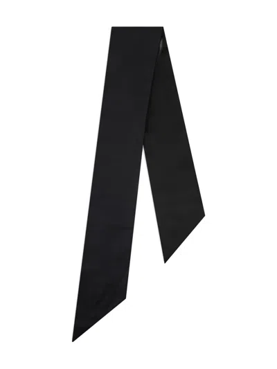 Giorgio Armani Silk Scarf In Black