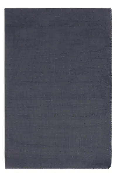 Giorgio Armani Silk Scarf In Grey