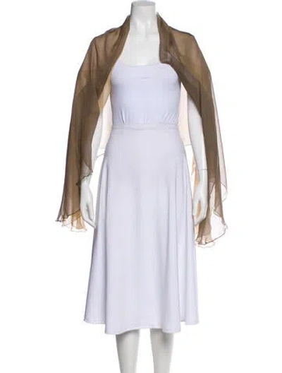 Pre-owned Giorgio Armani Silk Shawl In Neutral