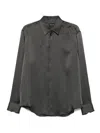 Giorgio Armani Silk Shirt In Brown