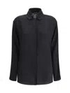 Giorgio Armani Long-sleeved Shirt In Black